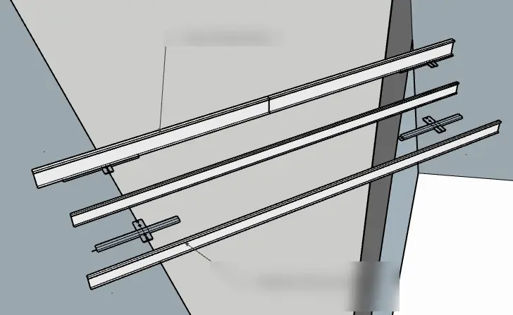 Modelo con el puente provisional desplazado al eje de la viga principal 2